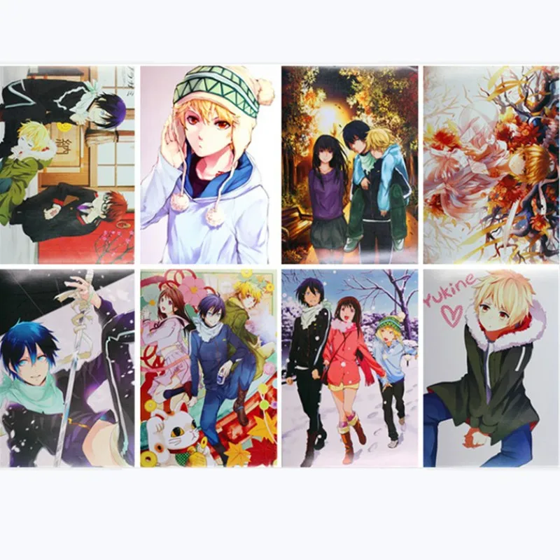 8 шт./компл. постер норагами yato / Hiyori Yukine аниме наклейка на стены 42x29 см|poster anime|pcs