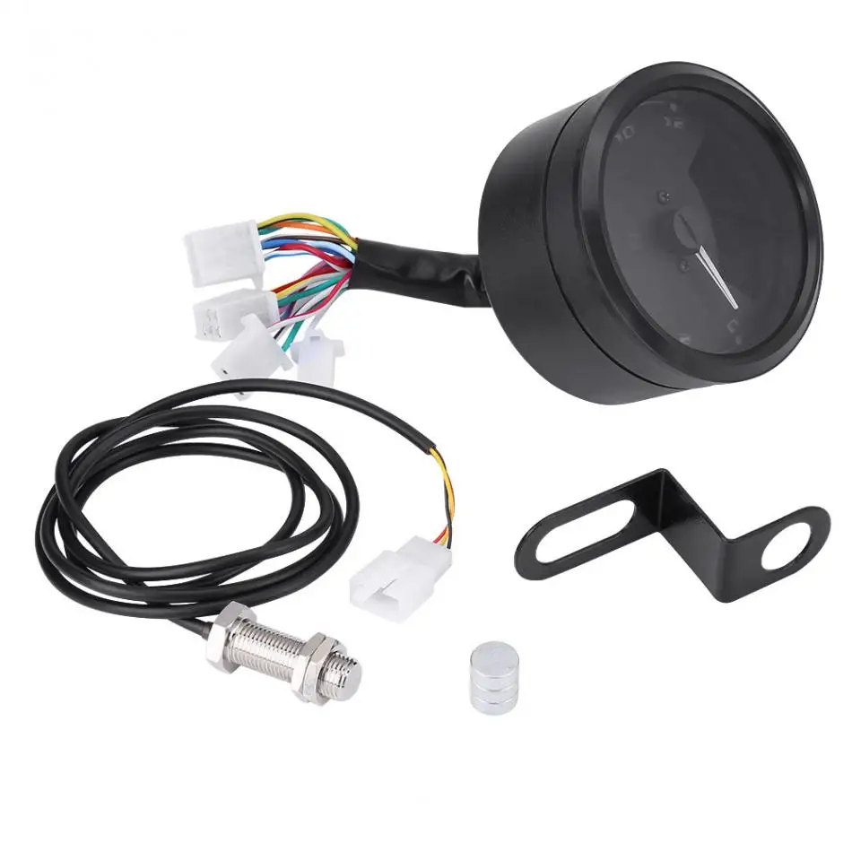 

LCD Digital Speedometer Tachometer Gear Indicator with Speed Sensor for Motorcycle Scooter ATV 12000RMP