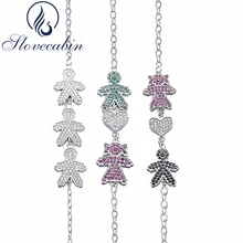 Винтажный браслет, 925 пробы, серебряный, для мальчиков и девочек, цепочка, браслеты для женщин, регулируемый браслет