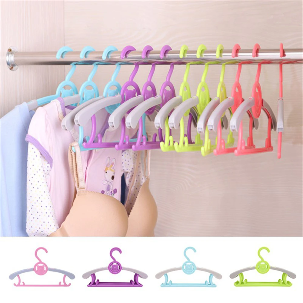 5PC Plastic Kids Clothes Hangers Baby Trouser Coat Home_PRO Drying Rack Bar R7R3 