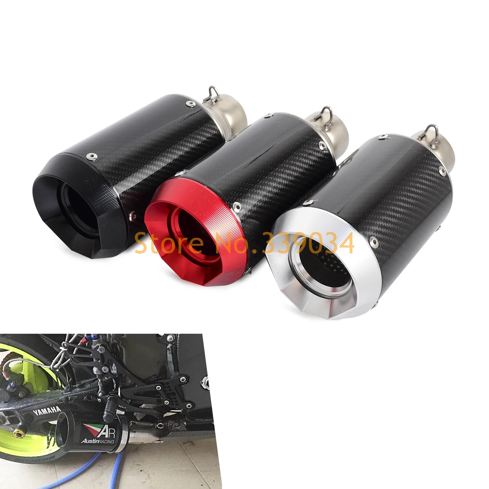 High performance motorcycle carbon fiber slip on exhaust muffler For