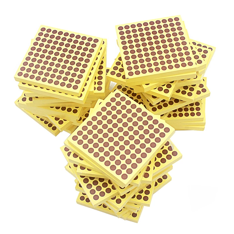 Montessori Kids Toy Baby Wood 45Pcs Wooden Hundred Squares Early Learning Educational Preschool Training Toys