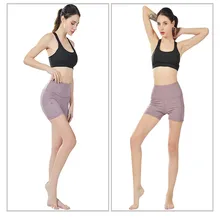 Тонкий плотный женская спортивная одежда тренировки Леггинсы с карманами для занятий фитнесом спортом в тренажерном зале ходовые шорты йоги