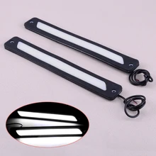 CITALL Universal 2 pcs 12 v Branco LEVOU DRL Carro de Circulação Diurna de Condução Lâmpadas Luz Do Dia Luz de Nevoeiro Tira 6000- 8000 k w 0.3A 6