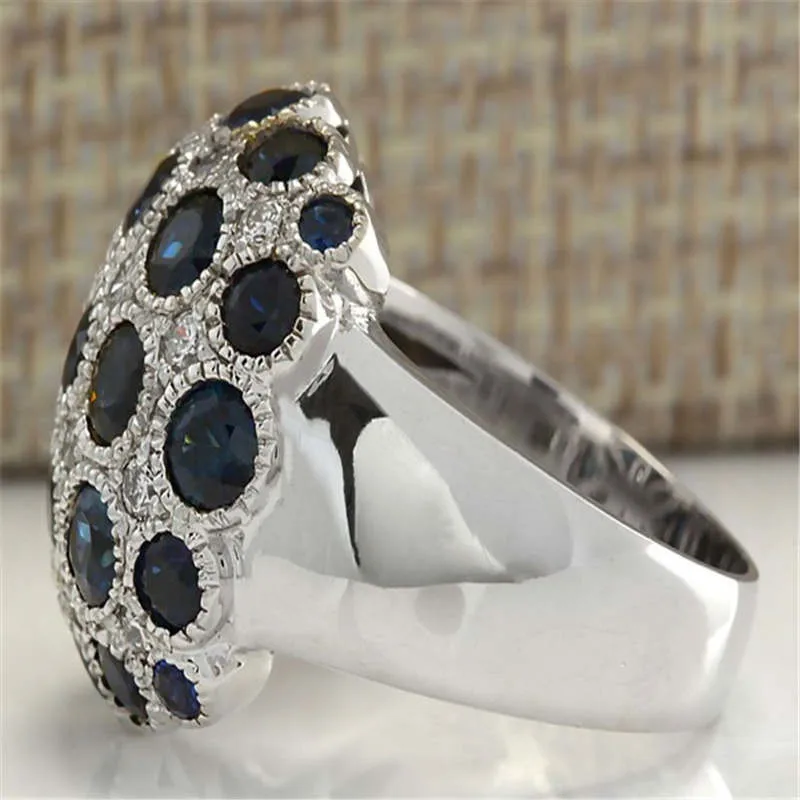 YWOSPX высокое качество роскошные циркониевые Анель большие кольца для женщин ювелирные изделия Свадебные "anillos Bijoux" обручение массивные кольца Подарки Y30