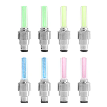 

2Pcs Bike Lights Bicycle Tyre Tire Valve Caps Wheel Spokes LED Light 4 Color