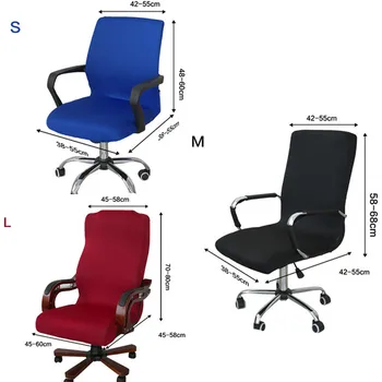 

Elasticity Office Computer Chair Cover Side Arm Chair Cover Recouvre Chaise Stretch Rotating Lift Chair Protector Seat Cover