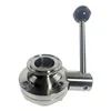 DN25-DN50 Tri Clamp Sanitary Stainless Steel SS304 Butterfly Valve Silicon Seal Pull Handle Home Brew Valve ► Photo 3/5