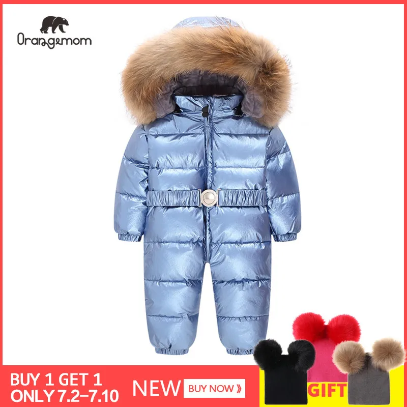 

Orangemom baby boy winter jumpsuit duck down jackets 1-4Y children winter jacket kids clothing for boys snowsuit Infant Toddler