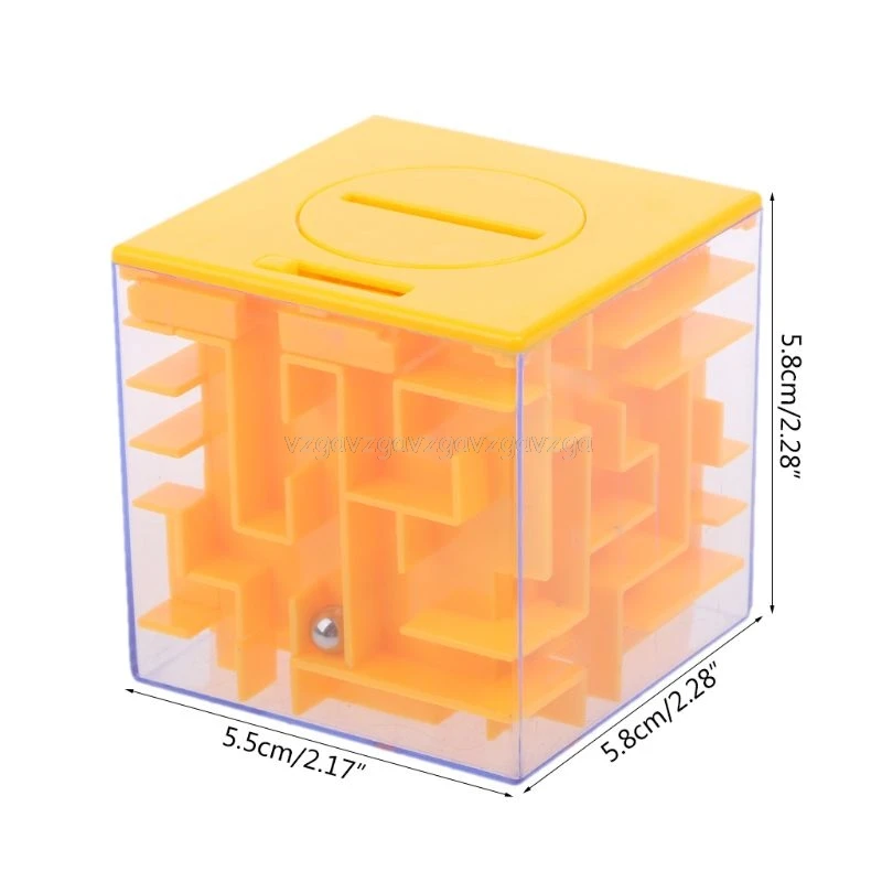 Новинка 3D деньги Лабиринт банк куб головоломка экономия монет Коллекция Чехол Коробка мозговая игра детская игрушка подарок деньги банк F16 19 Прямая поставка