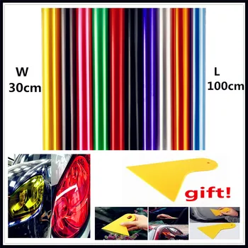 

30x100cm Car HeadLight lamp Light Vinyl Film Sticker Decal for Chevrolet Volt SS Chevelle FNR 1970 1967 Impala Chaparral