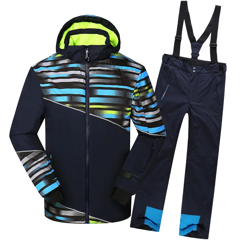 Ski Suit Men Winter Outdoor Sports Snowboard Clothing Suit Windproof Skiing Jacket + Snow Pants Terno Esqui Warm And Windproof