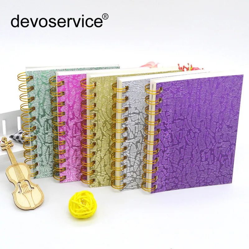 

High Quality A6 Spiral Book Coil Notebook Horizontal Line Paper Inner Page Journal Diary Sketchbook For School Supply Stationery
