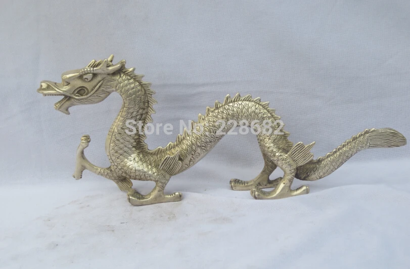 

Collectible Decorated Old Handwork 13.3 Inch Tibet Silver Carved Big Dragon Statue/feng Shui Dragon Sculpture old 02