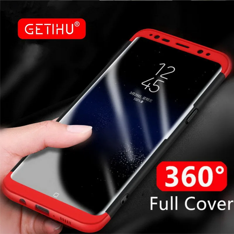 GETIHU 360 Full Protection Case For Samsung Galaxy S8 S8 Plus Hard PC 3 in 1 Ultra Slim Case Cover For Galaxy S8 Plus Case Capa cases-for-s8+