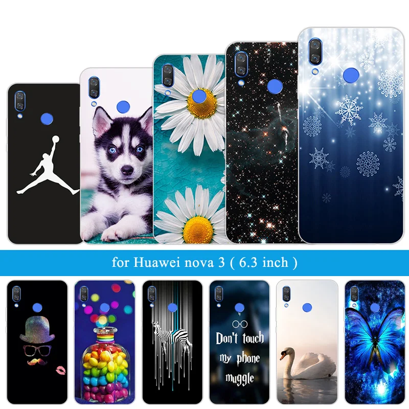 6 3 дюйма для Huawei nova силиконовые чехлы телефонов мягкая задняя крышка из ТПУ