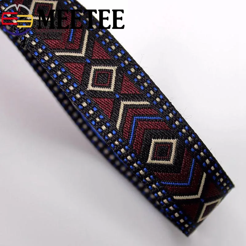 4Yards 2.5cm Vintage Polyester Cotton Jacquard Embroideried Webbing Lace Ribbon Band Decorative Ribbons DIY Garments Accessories | Дом и сад