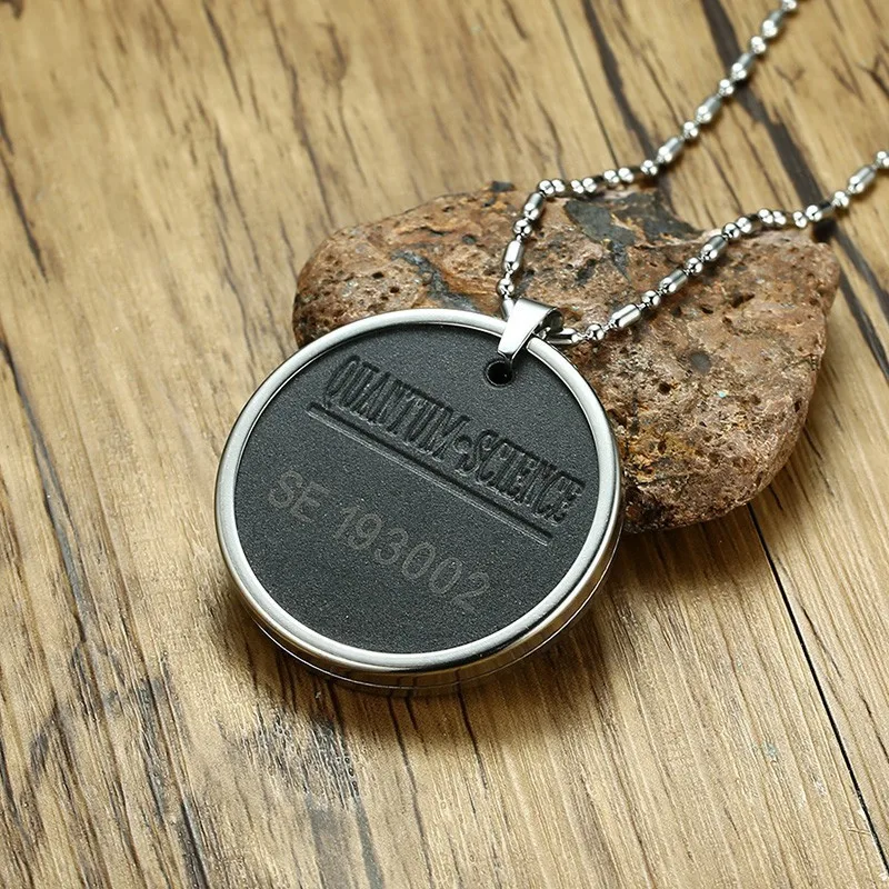 Vnox Scalar Quantum Energy Ions Pendant for Men Necklace Lava Stone Crystals Stainless Steel 25&quot Chain w/ Box Card Male Jewelry|pendant men|male