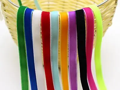 

10 Meter 10mm(3/8") Velvet Ribbon Gift Bow Wedding Craft 10 Color