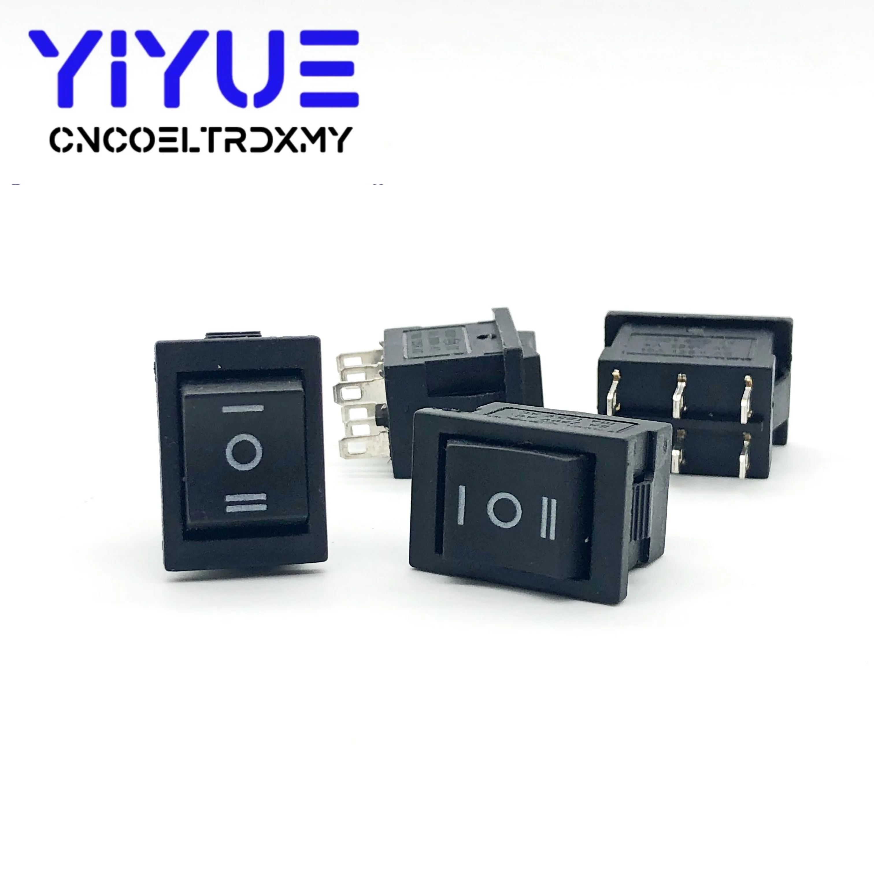5 шт. черный 3 позиционный тогл KCD1 Микропереключатели 6A/250VAC 10А/125VAC (вкл./выкл./вкл.) 6