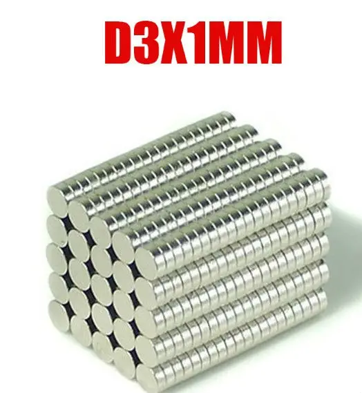 

100 pcs 3 mm x 1 mm N35 Strong Magnet Craft Model Super Powerful Rare Earth Disc NdFeB Magnet Neo Neodymium 3*1