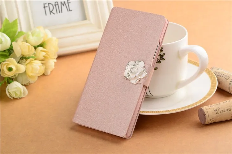 UMIDIGI Power Case Protection Stand Style PU Leather Flip Silicone Back Cover For UMIDIGI Power Mobile Phone Wallet Capa 6.3" - Цвет: JZ Pink camellia