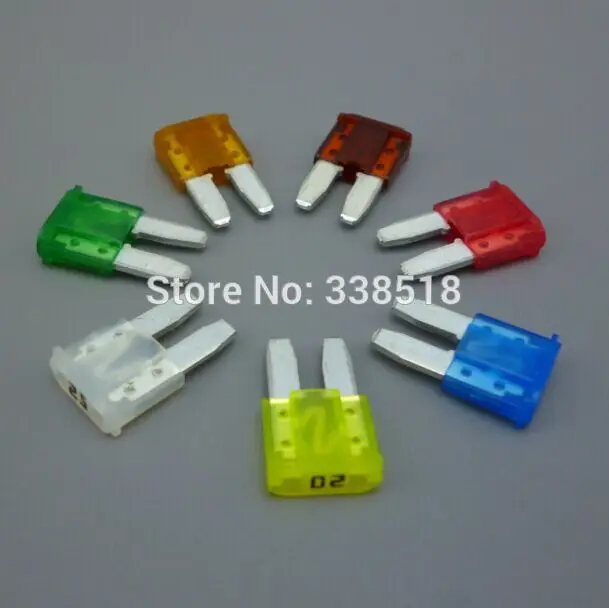 

100Pcs/Lot MINI Blade Fuse Assortment Auto Car Motorcycle for SUV 8MM FUSES Kit APM ATM 5A 7.5A 10A 15A 20A 25A 30A