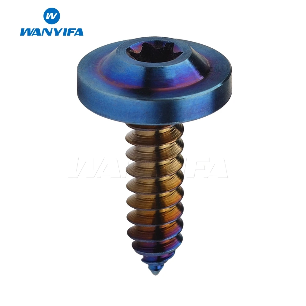 Wanyifa титановый болт с головкой M4x15 M5x15 17 18 20 мм самонарезающая Кнопка Torx Фланцевая