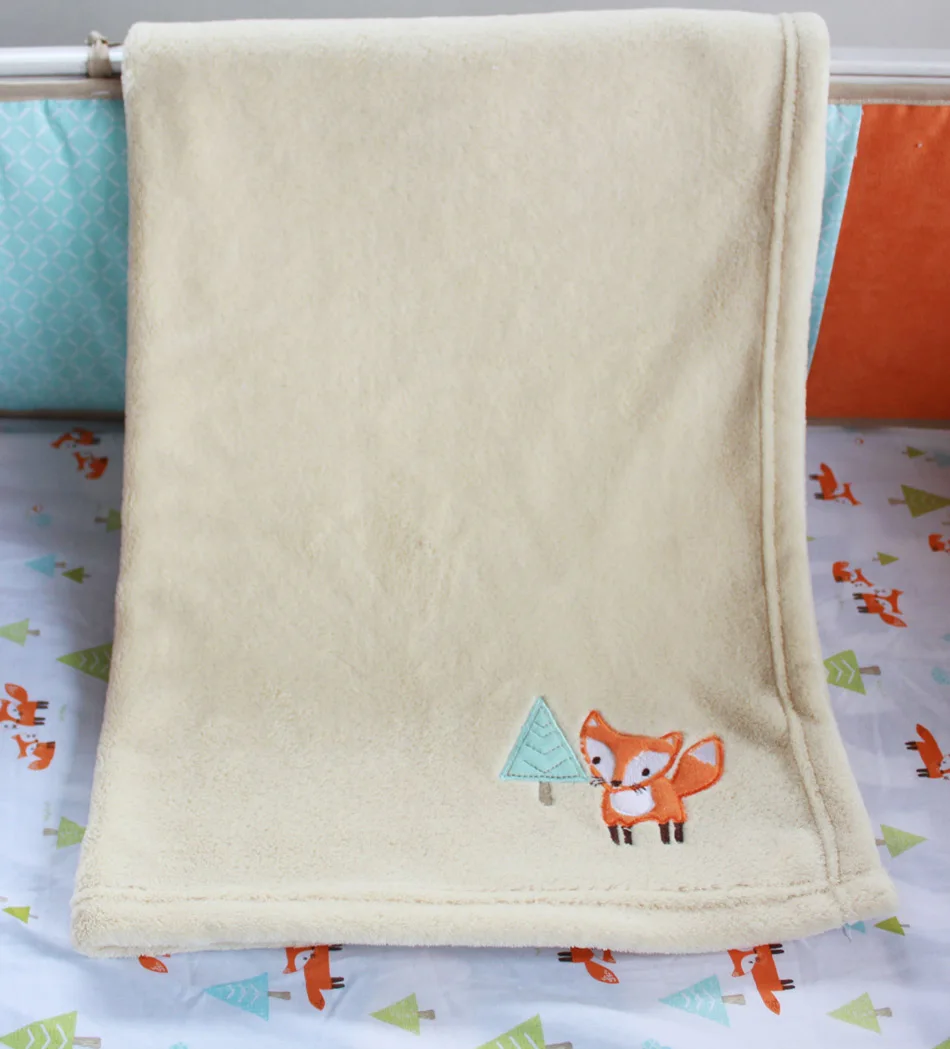  8 Pc Crib Infant Room Kids Baby Bedroom Set Nursery Bedding Brown Sport Animal Cot bedding set for  - 32819378977