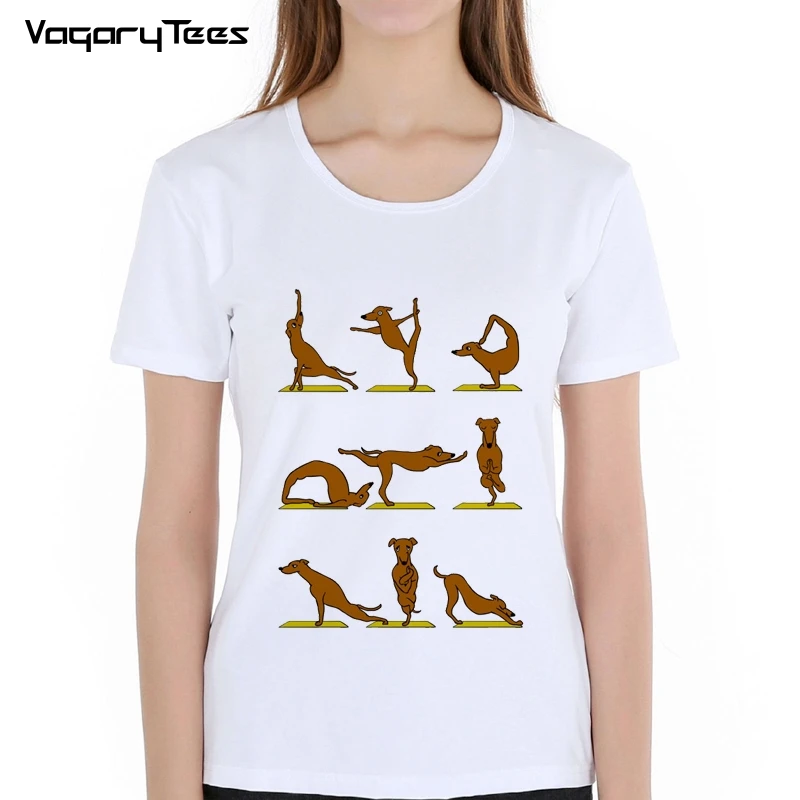 

Greyhound exercise T Shirt Women Tees Tops Femme Brand Dog Kawaii Basic Ladies T-shirt Woman Elastic Clothes