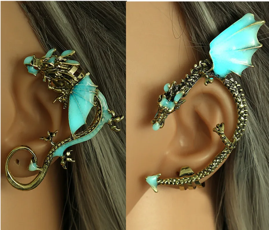 

A Song of Ice and Fire Game of Thrones Daenerys Targaryen Dragon Glowing Ear Studs Earrings Dragon Cosplay Accessories Gift