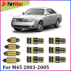 ShinMan 10x ошибок автомобиля лампы внутреннего освещения Комплект светодио дный Conversion Kit для Infiniti M45 светодио дный подкладке посылка 2003-2005