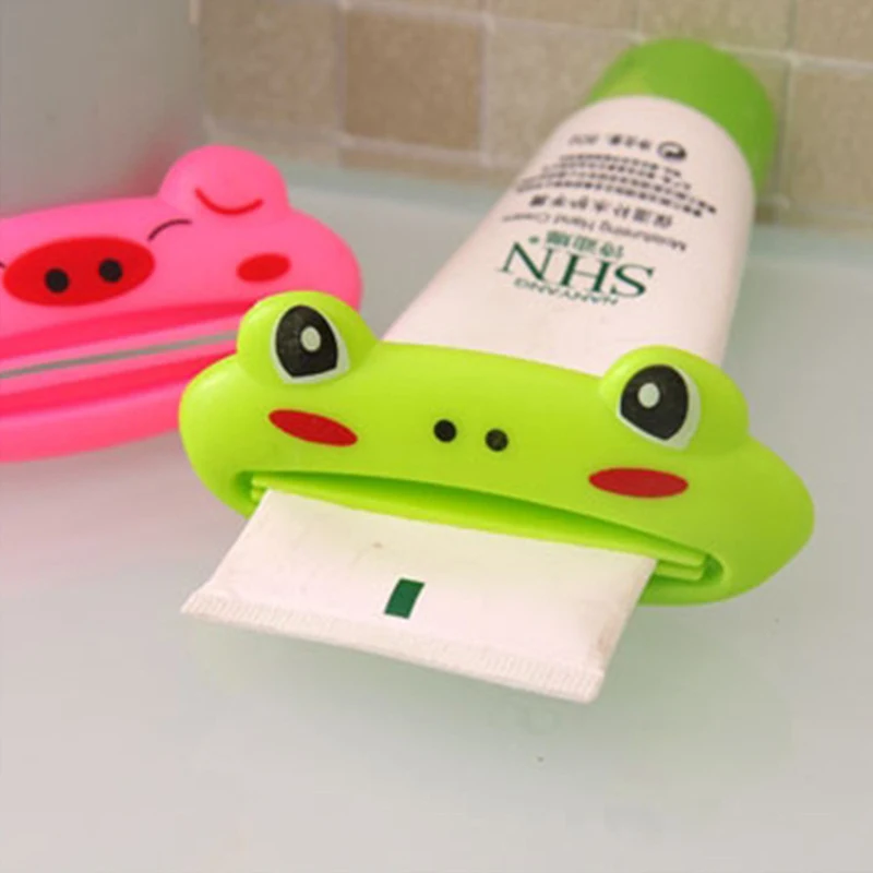 1Pcs Animal Tube Rolling Holder Squeezer Toothpaste Dispenser Plastic Press Squeezing Clip Tool Home Bathroom Accessories Random
