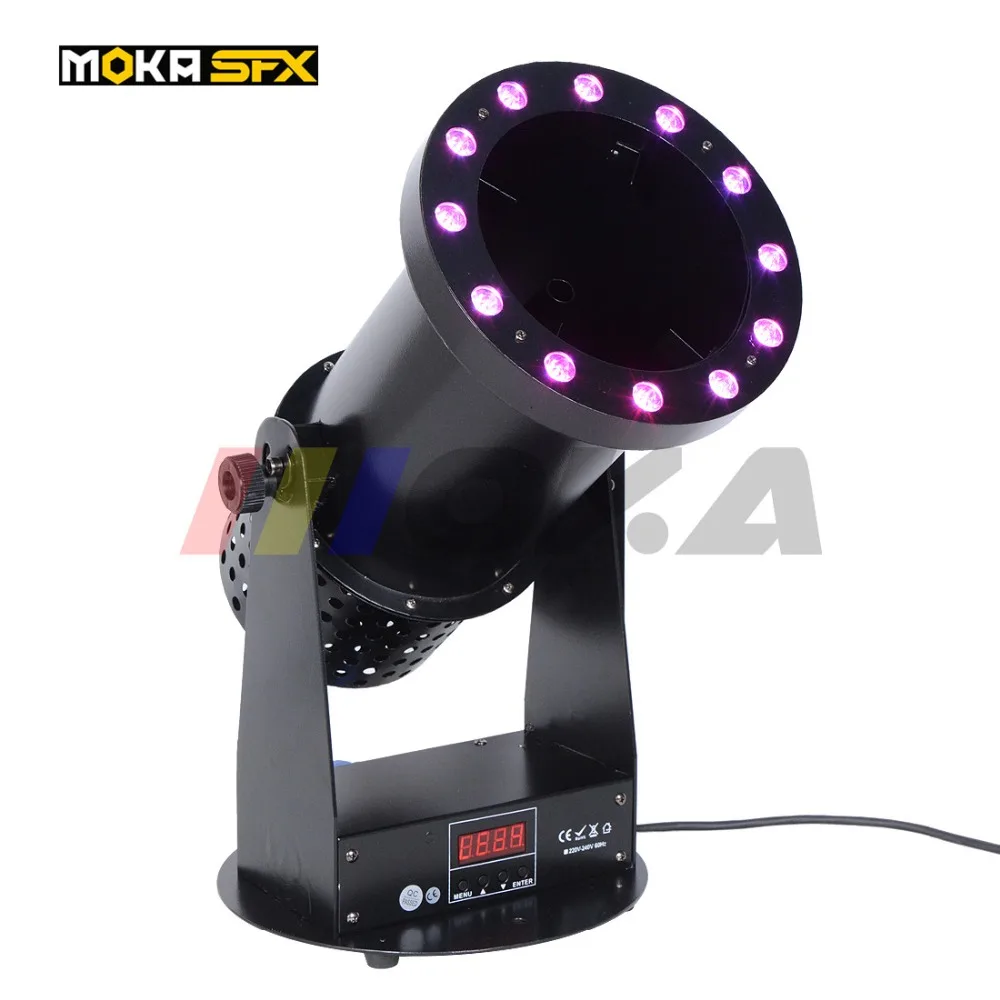 6 шт./лот 1200 Вт мощный DMX этап установка для разбрасывания конфетти, RGB 15led освещение эффекты конфетти машина бумага шутер