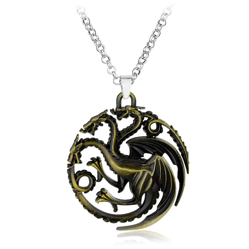 Game of Thrones necklace Stark family lion wolf dragon deer Lannister Targaryen Stark Baratheon Arryn Greyjoy family members