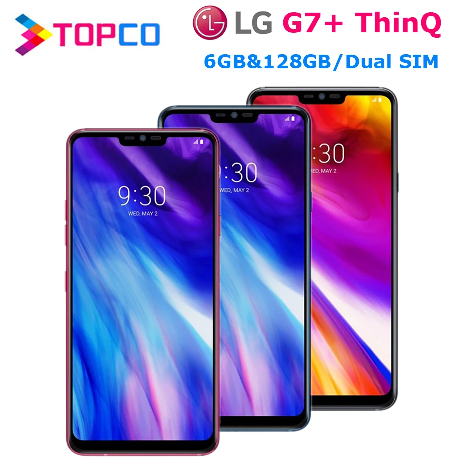 LG G7 Plus G7+ ThinQ G710EAW, 128 Гб ПЗУ, 6 ГБ ОЗУ, разблокированный LTE Android, две sim-карты, Восьмиядерный процессор Snapdragon 845, 6,1 дюйма, двойной 16 МП, NFC