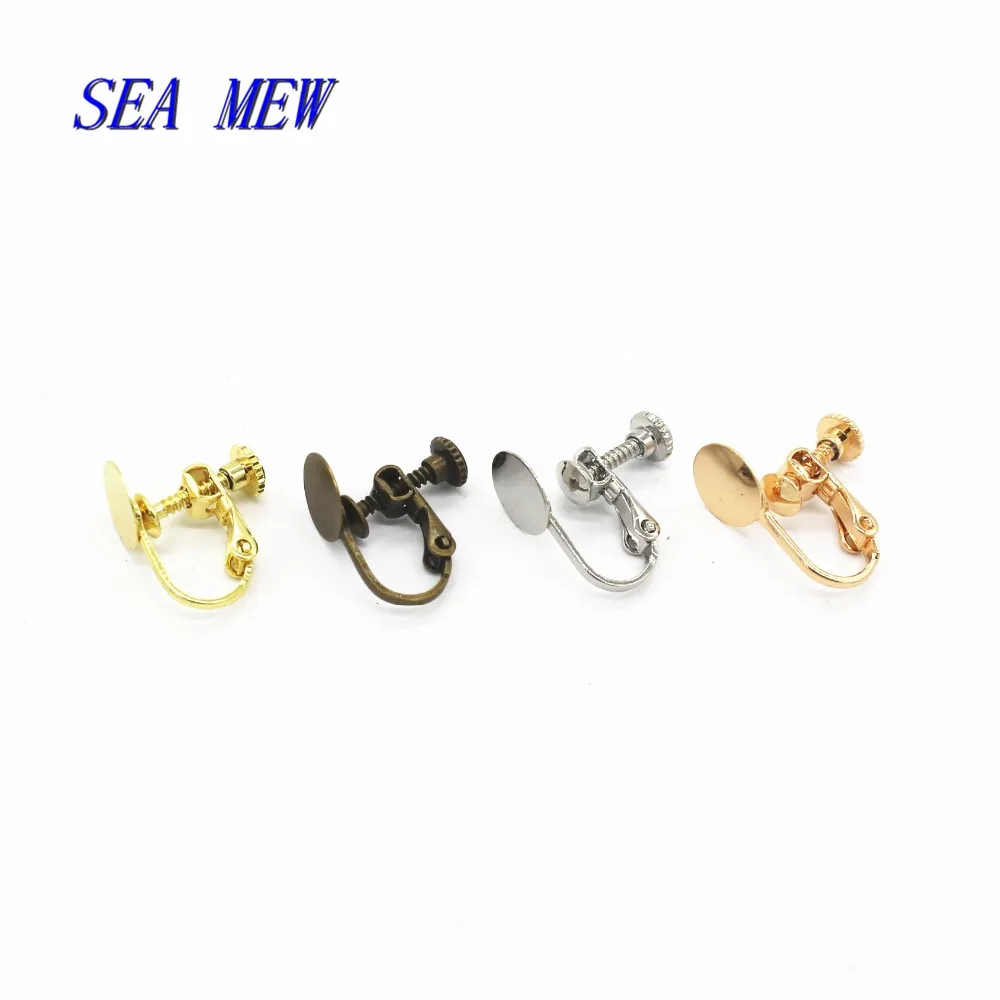 Ajuste para Fazer Cores Chapeado 8mm Base Plana Brincos 14*17mm Metal Cobre Orelha Clipe Jóias 20 Pçs 5 6 plana brincos 14*17mm metal cobre orelha clipe base ajuste para fazer jóias