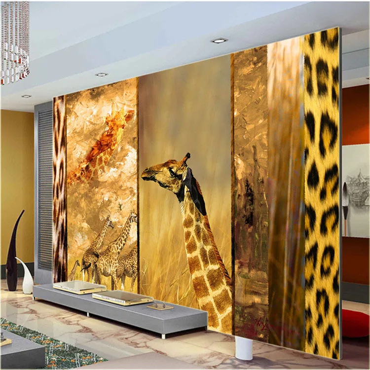 

Abstract art Photo wallpaper Wild Africa giraffe Mural Poster Room Decor Murals Interior Art Decoration Animal world Bedroom