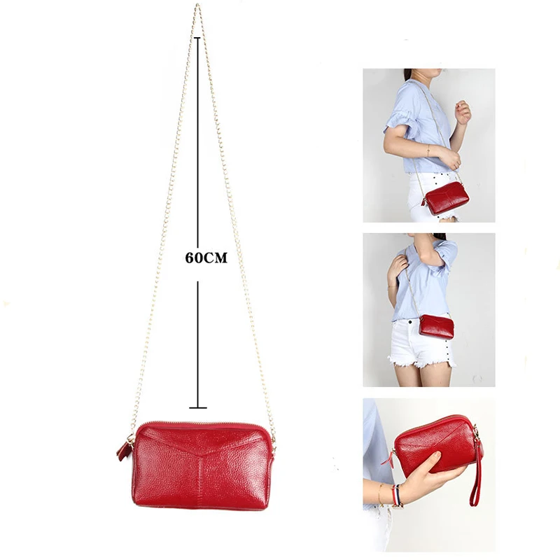 Женская сумка-клатч из натуральной кожи, женская сумка на плечо с цепочкой, сумки через плечо для женщин, маленькие сумки для телефона, вечерние сумки для девушек