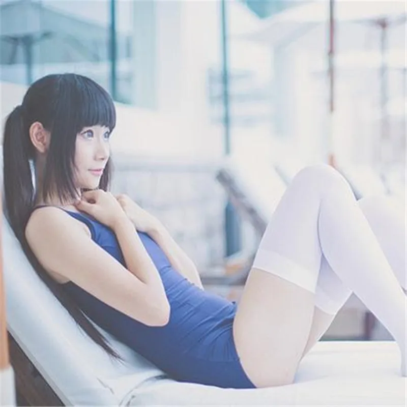 

Japanese Classical School Uniform SUKUMIZU Cute Lolita Girl Swimwear Cosplay Costume Sexy Dark Blue One Piece Swimsuit Cosplay