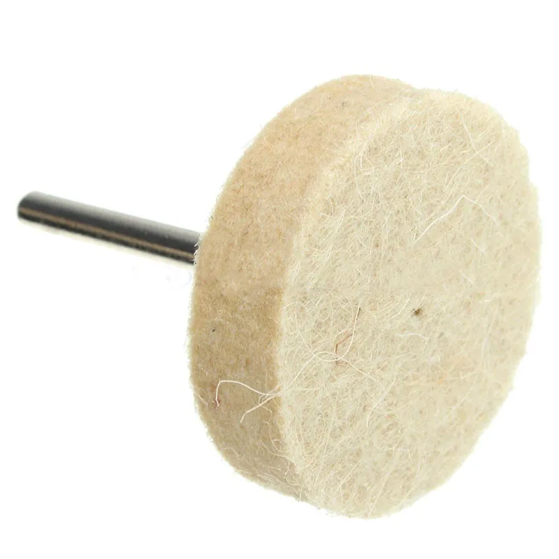 30pcs Wool Felt Polishing Buffing Grinding Wheel Mixed Set Accessory 13/25/30mm Dia. + 3 Handles 37x3mm for Rotary Tool Mayitr