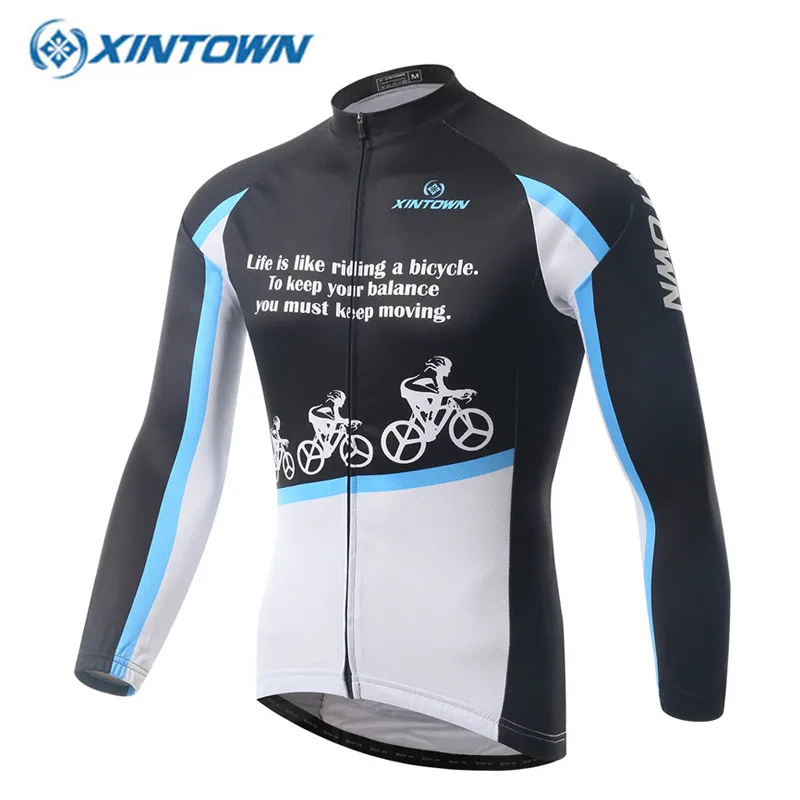 XINTOWN Велоспорт Джерси зимний длинный велосипед тепловой флис Ropa Roupa De Ciclismo Invierno Hombre Mtb Одежда 17 цветов - Цвет: 02