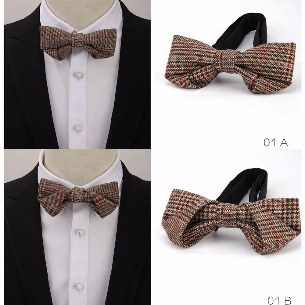 

Новинка, мужской шерстяной галстук-бабочка RBOCOTT, новинка, однотонный, модный, ручной работы, два вида галстуков-бабочек для мужчин, Деловой, Свадебный галстук