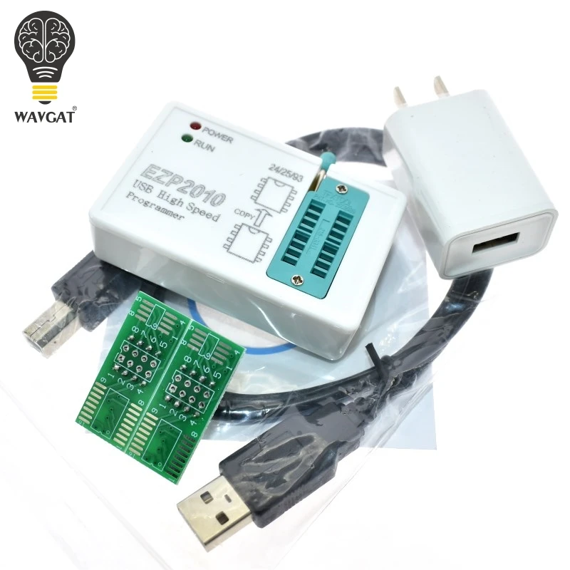 

WAVGAT EZP2010 high-speed USB SPI Programme + IC Test Clips socke Support 24 25 93 EEPROM 25 Flash BIOS Chip