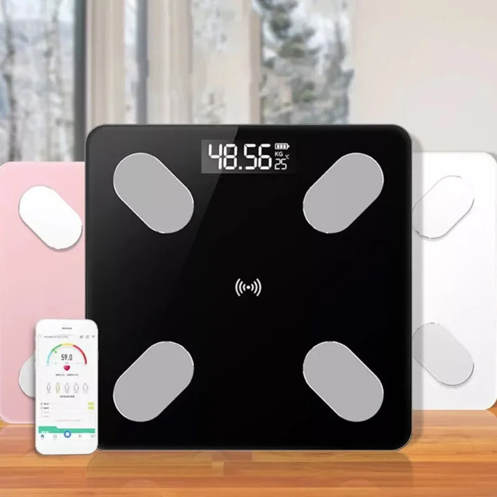 

Smart Body Weight Scale Health Care Tool Electric Digital Display LED Bathroom Scale Bluetooth 4 BMI With APP Control For Home
