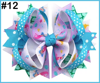 

free shipping 50pcs unicorn hair bows mermaid girl hair bows easter Children hair accessories