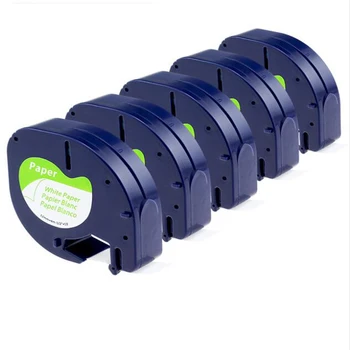 

Dymo Compatible Letratag 91200 Paper Tapes Black On White