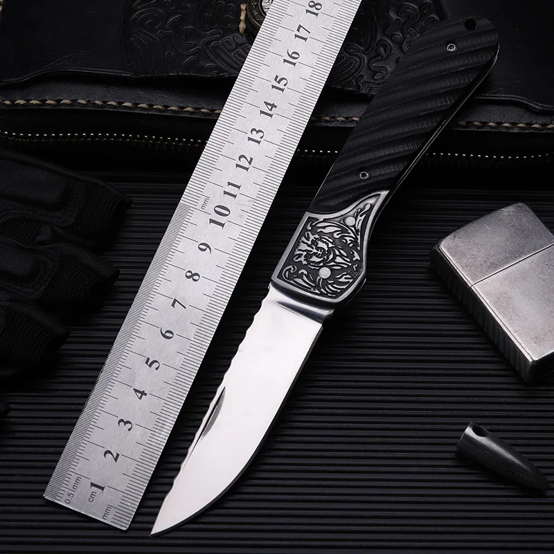 Stenzhorn 2017 New High Quality Outdoor Folding Knife Self-defense Wilderness Survival With Hardness Wild Fruit Black White Lion Stenzhorn 2017 New High Quality Outdoor Folding Knife Self-defense Wilderness Survival With Hardness Wild Fruit Black White Lion