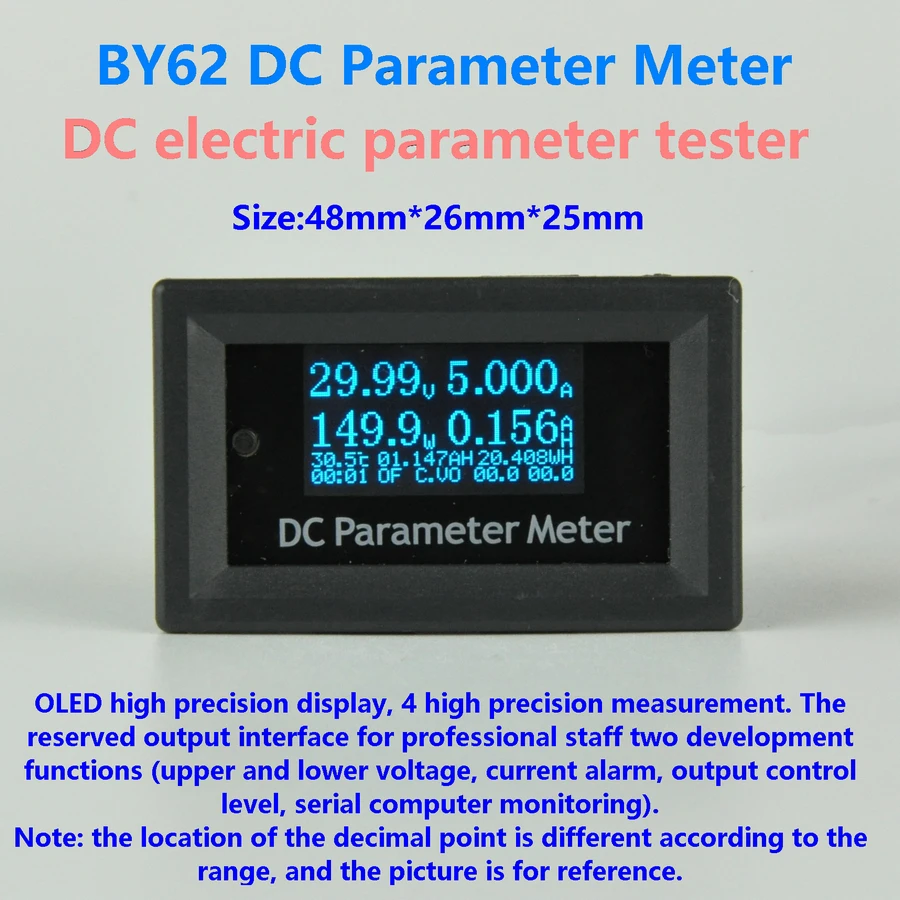 GWUNW BY62 DC 0-200V 4 bit Напряжение Ток емкость мощность Temp wh метр OLED Многофункциональный DC Электрический тестер параметров