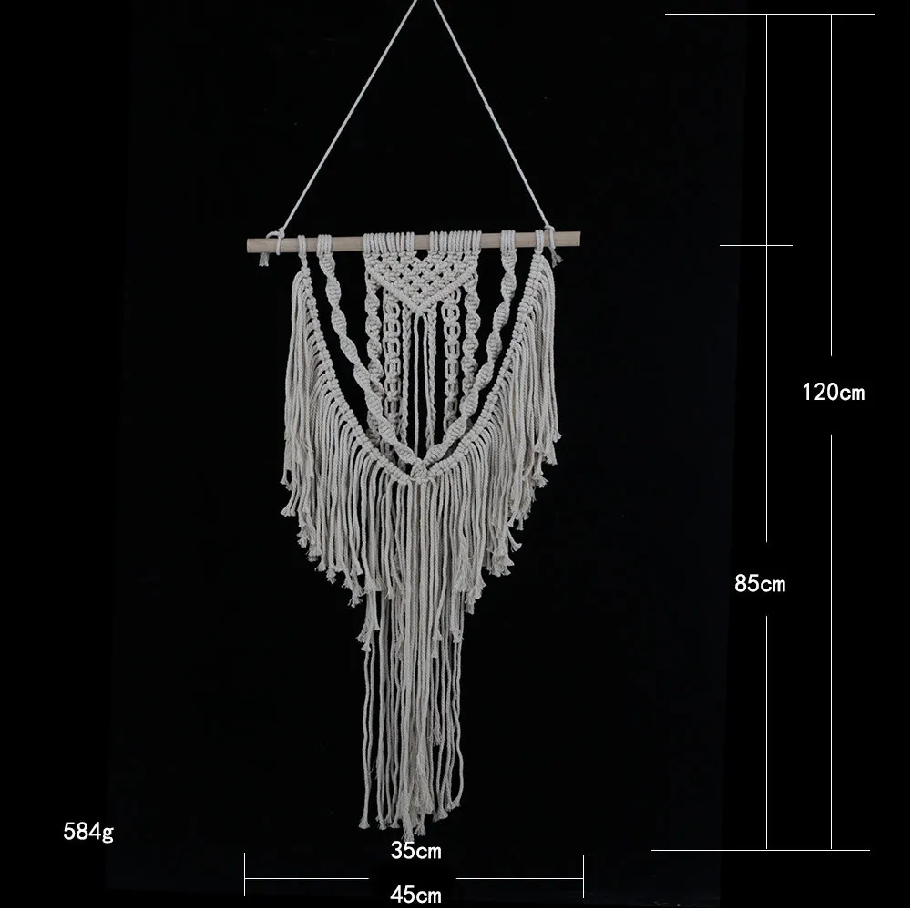 

LYN&GY Macrame Woven Wall Hanging Decor Beautiful Apartment Dorm Room Decoration Boho Chic Bohemian Room Geometric Art